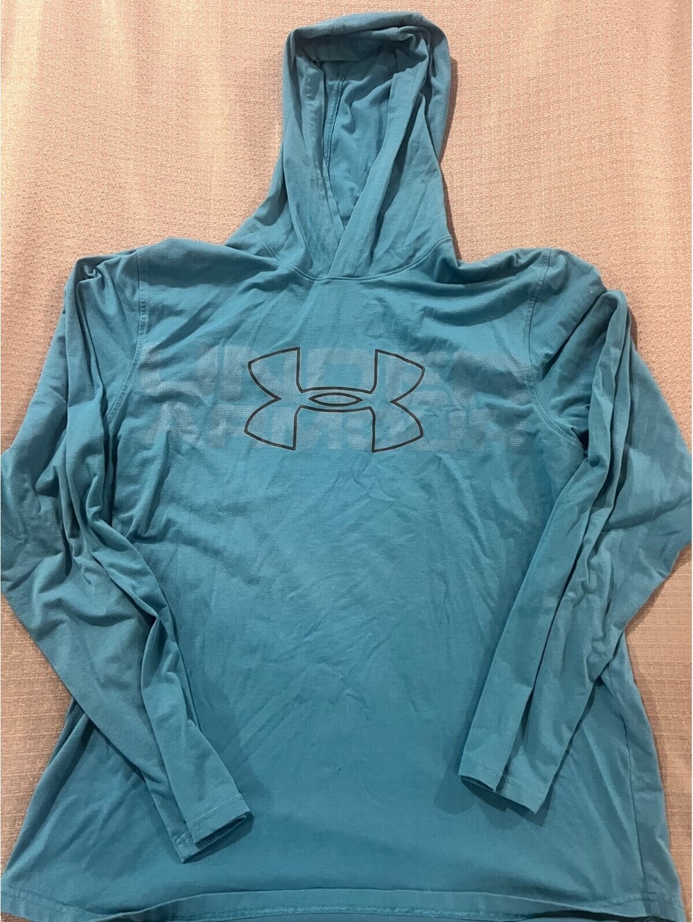 Under Armour Adult XL Teal Big Logo Lightweight Pullover Hoodie